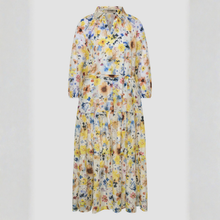 Load image into Gallery viewer, Floral dress with a colorful pattern on a white background
