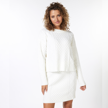Load image into Gallery viewer, Esqualo Cable Knit Skirt | Off-White
