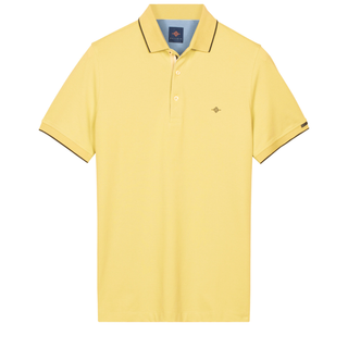 Yellow Baileys Cotton Polo Shirt with a white background.