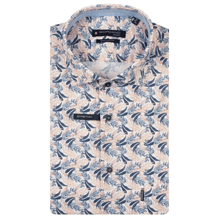 Floral patterned shirt with Giorgio brand label on a white background