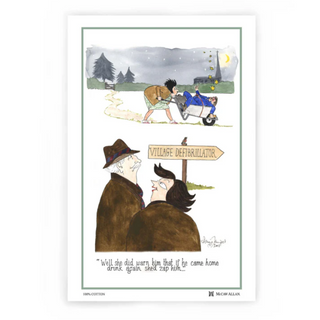 Front design off Tottering village defribilator towel