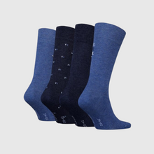 Load image into Gallery viewer, Tommy Hilfiger Sock 4 Pack | Navy / Jeans / Black

