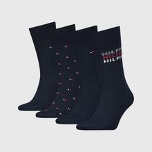 Load image into Gallery viewer, Tommy Hilfiger Sock 4 Pack | Navy / Jeans / Black
