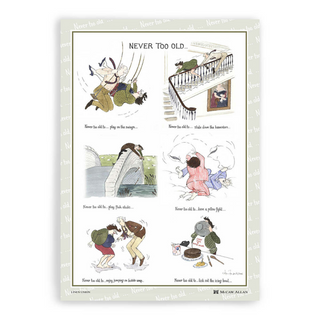 Tottering Never Too Old Tea Towel