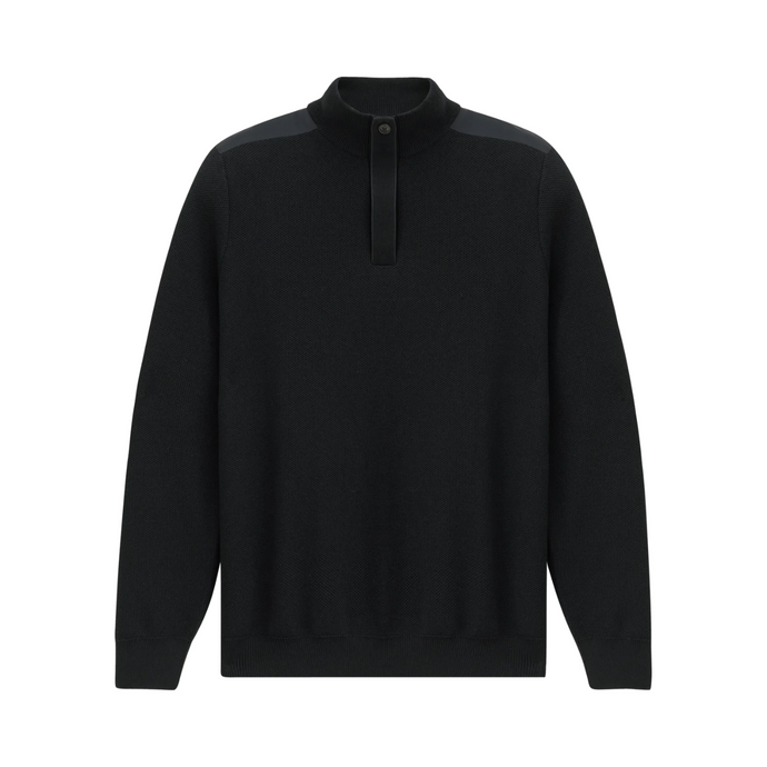 Navy long-sleeve shirt on a white background