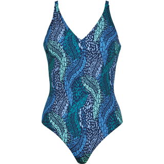 Naturana Blue Ripple Shaping Swimsuit