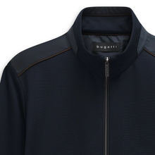 Load image into Gallery viewer, Navy blue jacket with a visible Bugatti logo on a white background
