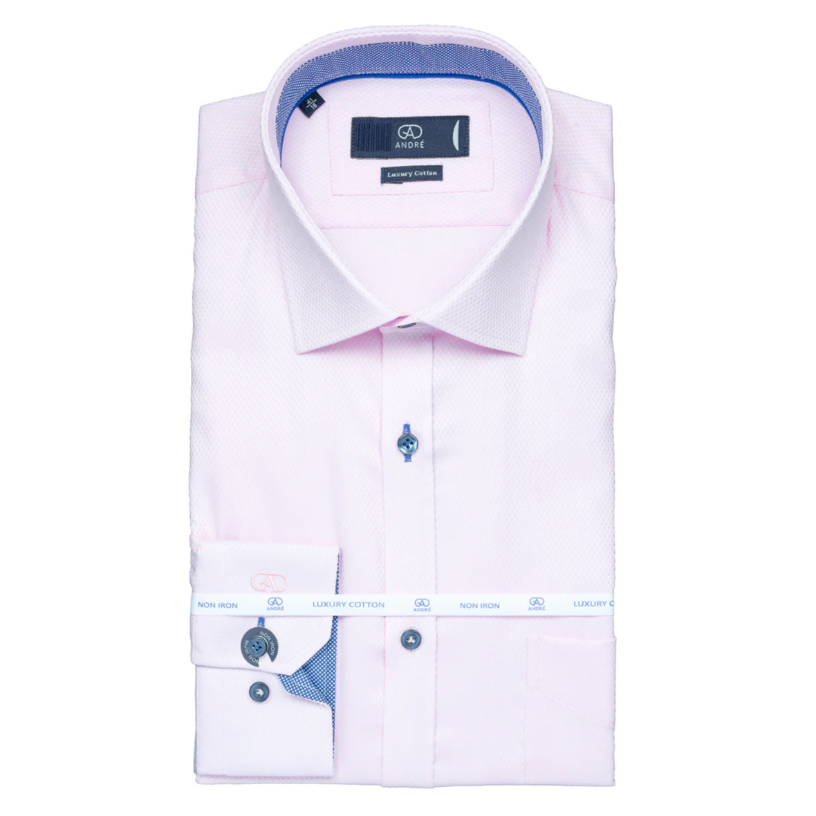 André Cambridge Long Sleeve Shirt | Lilac / Pink / White