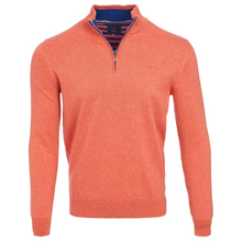 Load image into Gallery viewer, Mens_Half-Zip_Front_Look_Mango-color_Embroidered-logo
