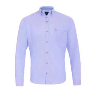 Light blue striped shirt on a white background