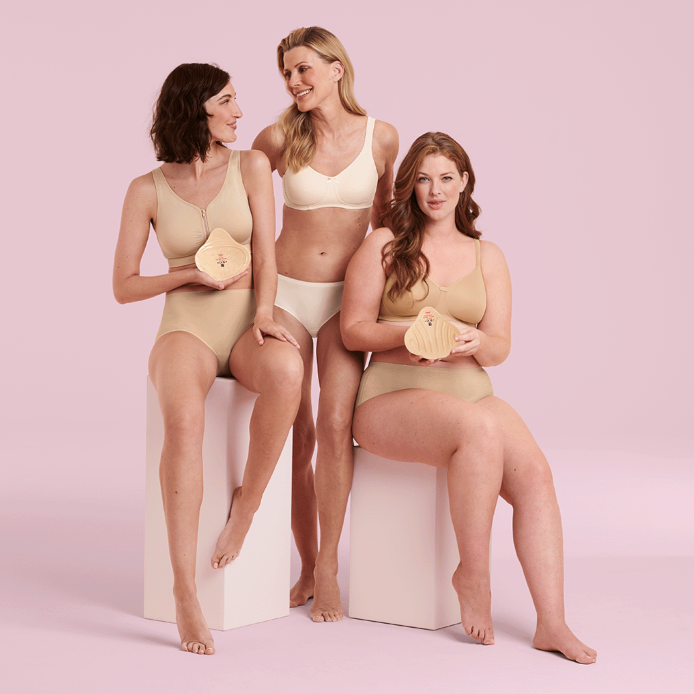 Anita Women's Non-Wired Seamless Mastectomy Bra 5706X - Comfortable Beige With Soft Pockets