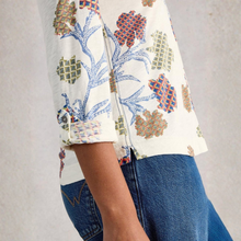 Load image into Gallery viewer, Person wearing a patterned shirt and blue jeans on a plain background
