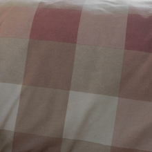 Load image into Gallery viewer, Checkered fabric with brown and beige squares
