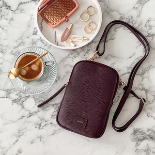 Landa Leather Cassia Phone Bag | Burgundy