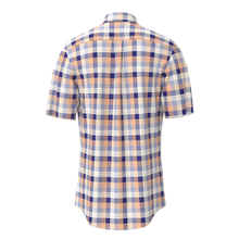 Load image into Gallery viewer, Plaid short-sleeve shirt on a white background
