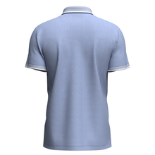 Load image into Gallery viewer, Back of Fynch Hatton Mercerized Cotton Polo, in new Breeze, with a white background.
