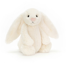 Load image into Gallery viewer, White plush bunny toy on a white background
