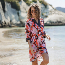 Load image into Gallery viewer, Pastunette Pink Print Cotton Beach Dress
