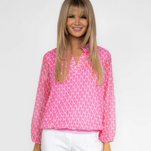 Load image into Gallery viewer, Kate and Pippa Bella Band Top | Light Blue/ Pink/ Orange
