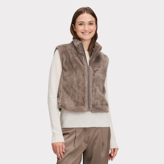 Betty Barclay Fur Gilet | Brown