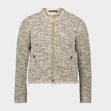 Load image into Gallery viewer, Betty Barclay Gold Mix Zip Jacket
