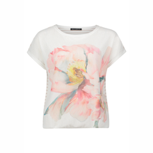 Load image into Gallery viewer, Front view of Betty Barclay SS Top , in Cream Rose, with a white background.

