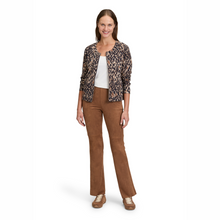 Load image into Gallery viewer, Woman wearing a leopard print top and brown pants on a white background
