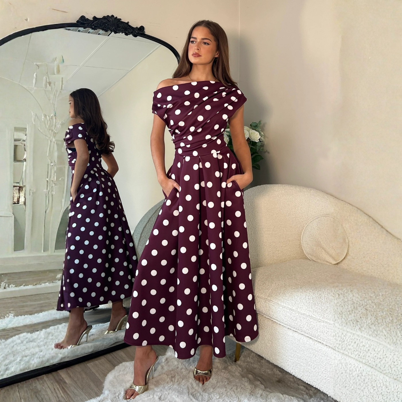 Girl In Mind Betty Asymetric Skater Dress