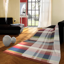 Load image into Gallery viewer, Biederlack Cotton Rich Panel Check Red Throw | 140x180cm
