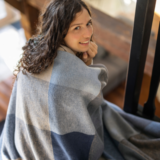 Biederlack Wohndecke Blue Woven Throw | 150x200