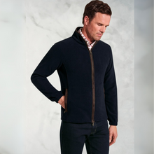 Load image into Gallery viewer, Man wearing a navy blue jacket with a white background
