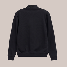 Load image into Gallery viewer, Back of Bugatti hybrid full zip, In Black.
