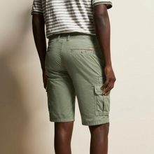 Load image into Gallery viewer, Rear View on Model of Cargo Short and T-Shirt 
