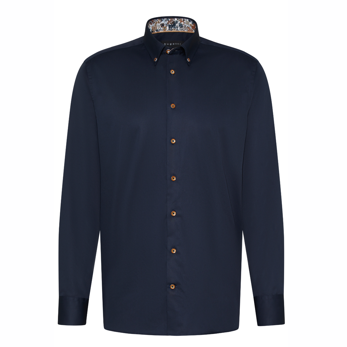 Bugatti Plain Long Sleeve Shirt | Navy