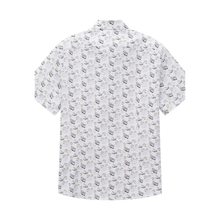 Load image into Gallery viewer, Short-sleeve shirt with a subtle pattern on a white background
