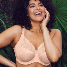 Load image into Gallery viewer, Elomi Morgan Bra | White / Denim Floral / Cameo Rose
