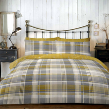 Load image into Gallery viewer, Connolly Check Ochre Duvet Set
