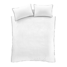 Load image into Gallery viewer, Cotton Piped White Duvet Set
