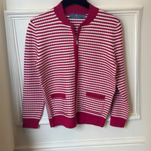 Load image into Gallery viewer, Stripe Cardigan on Hanger with pale background 
