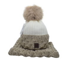 Load image into Gallery viewer, Celina Perfect Hat &amp; Snood | Cream/Gold
