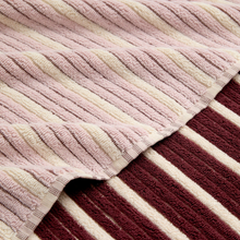 Load image into Gallery viewer, Close-up of a textured pink and brown striped fabric

