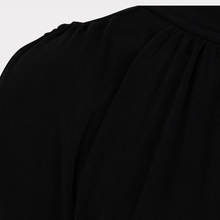 Load image into Gallery viewer, Close up Fabric on Esqualo black vest with a white background
