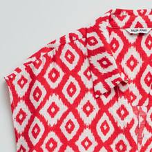 Load image into Gallery viewer, Red and white patterned shirt 
