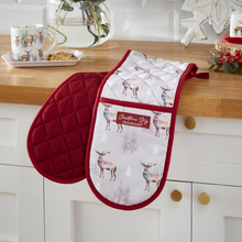 Load image into Gallery viewer, Christmas Stag Double Oven Glove
