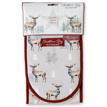Load image into Gallery viewer, Christmas Stag Double Oven Glove

