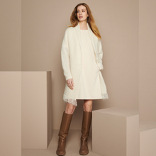 Load image into Gallery viewer, Marie Mero Short Sleeve Cream Dress
