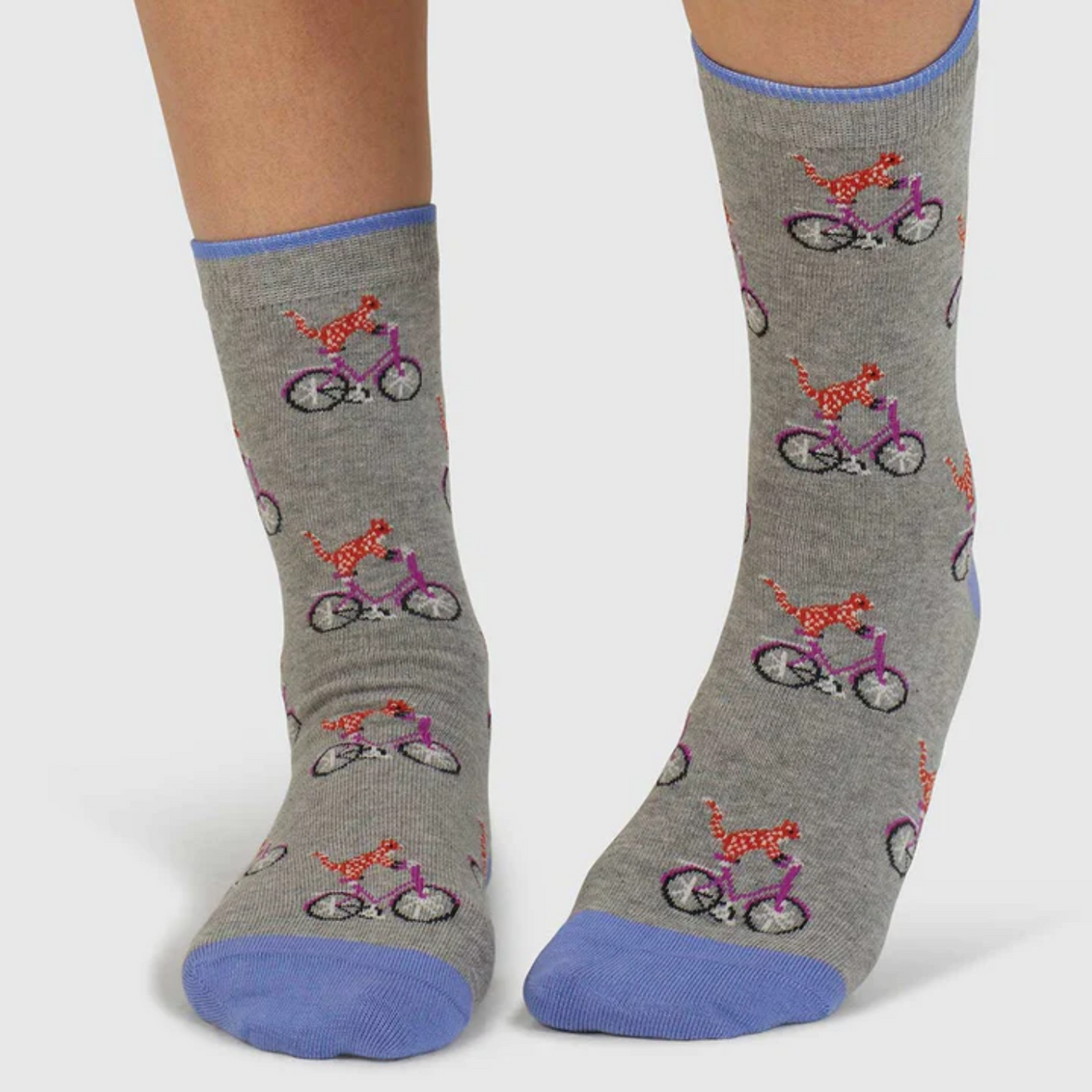 Thought Cat & Bicycle Socks