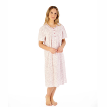 Load image into Gallery viewer, Slenderella Short Sleeve Ditsy Print Nightdress
