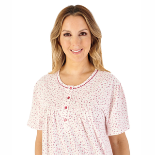 Slenderella Short Sleeve Ditsy Print Nightdress