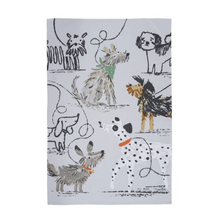 Load image into Gallery viewer, Picture of Flat Tea Towel with Dogs on it 
